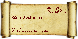 Kása Szabolcs névjegykártya