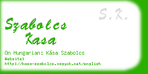 szabolcs kasa business card