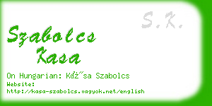 szabolcs kasa business card